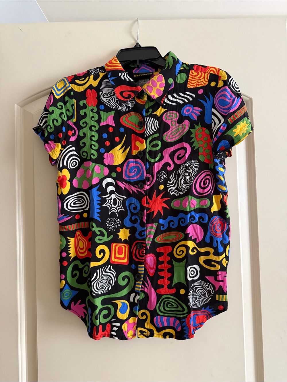 NOOWORKS Joyce Button Down In Party Mix-size L